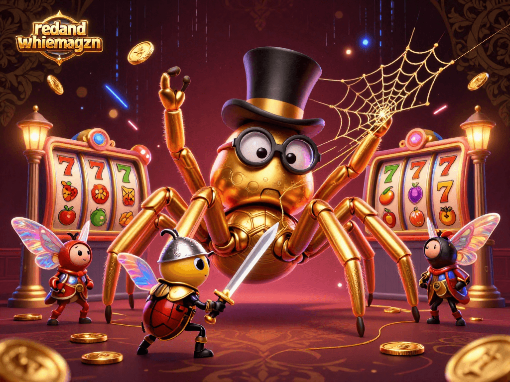 Experience exhilarating gameplay vibes with redandwhitemagzn as golden tarantula and beetle knight bring slots to life.