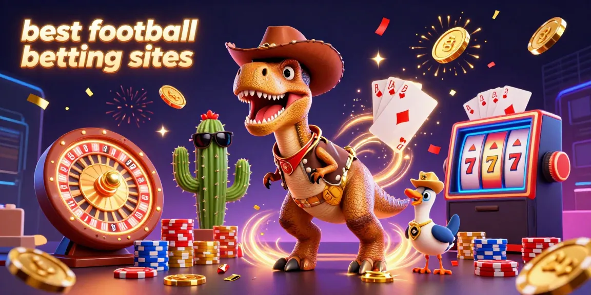 Experience exciting action with the best football betting sites illustrated with vibrant and dynamic casino elements.