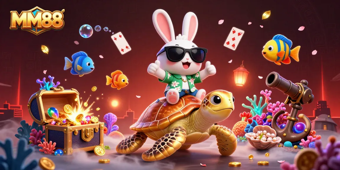 Play and win big at MM88 casino with vibrant 3D illustrations and exciting ocean-themed games.