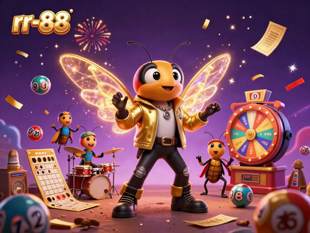 Experience thrilling gameplay with the engaging rr-88 casino scene featuring vibrant characters and lottery elements.