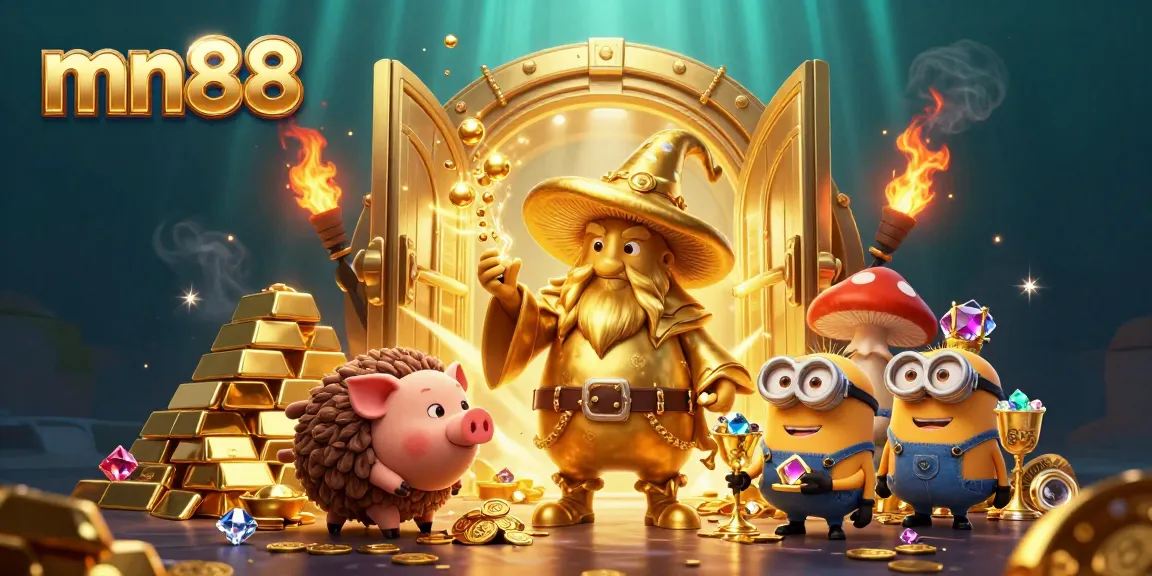 Engage with mn88’s vibrant gaming experience through a magical scene filled with treasures and enchanting characters.