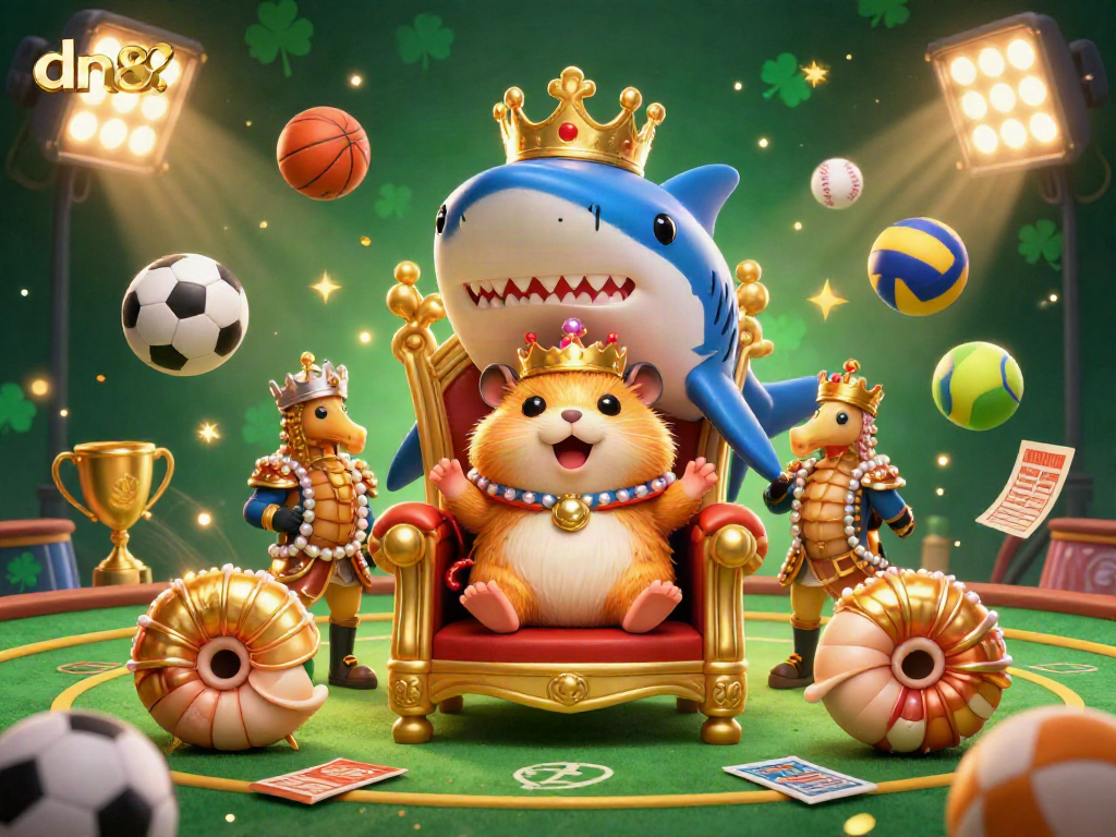 Experience dynamic sports betting action with dn88 featuring golden hamster king and vibrant casino elements.