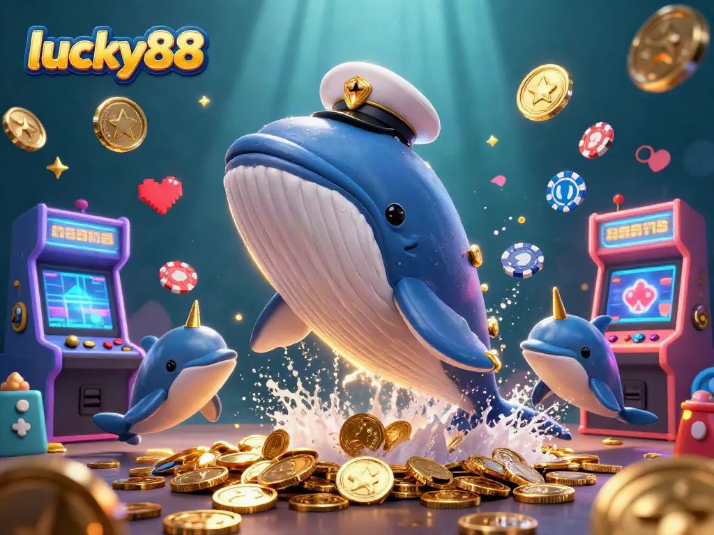 Experience the thrill of lucky88 with a vibrant underwater scene featuring playful characters and casino elements.