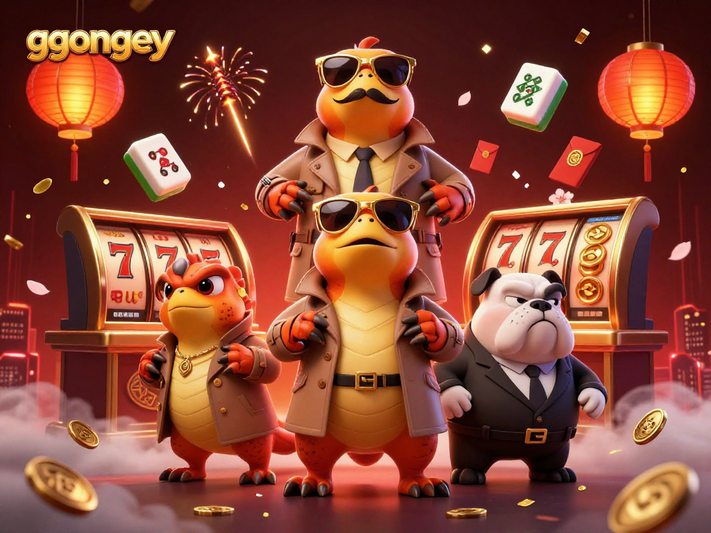 Engage with ggongey as three raptors humorously disguise to access a casino lounge.