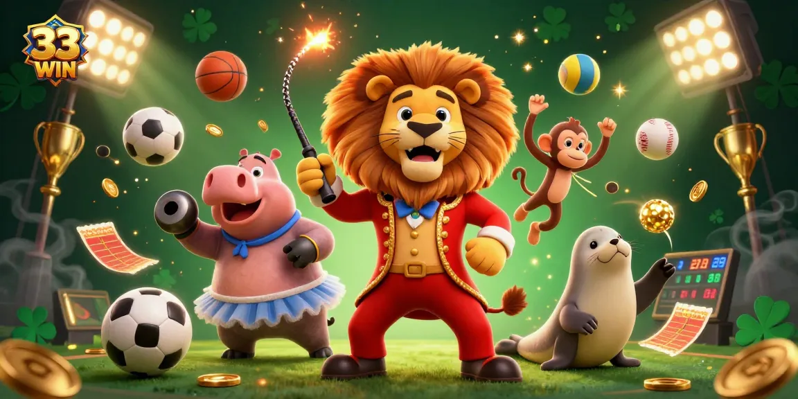 Engage with the thrill of winning strategies at 33 WIN, surrounded by dynamic casino elements.