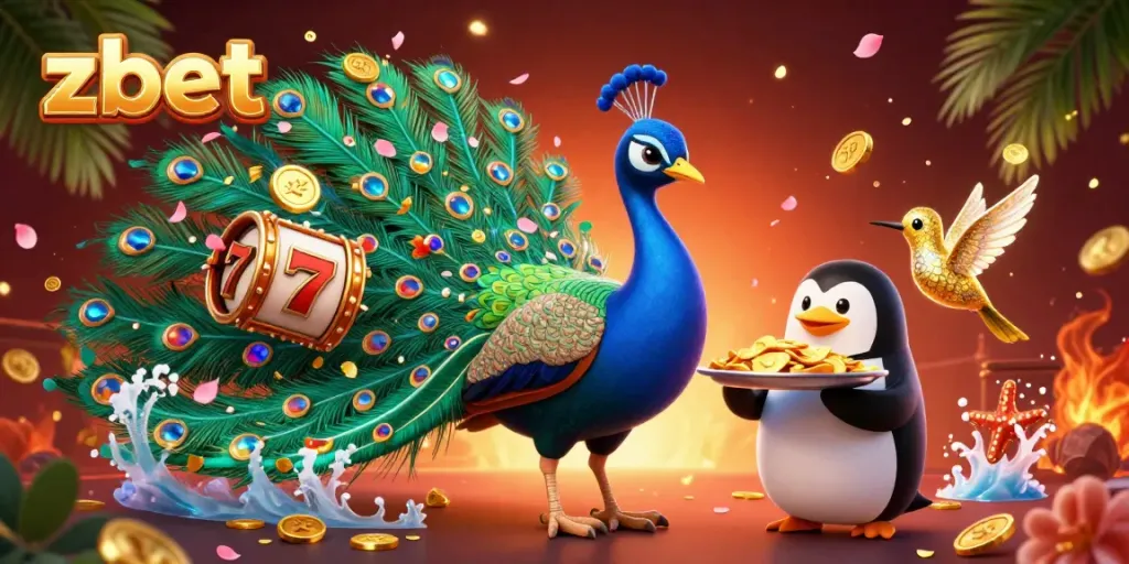 Experience zbet's gaming excitement with our vibrant, 3D illustration of casino fun featuring captivating characters.