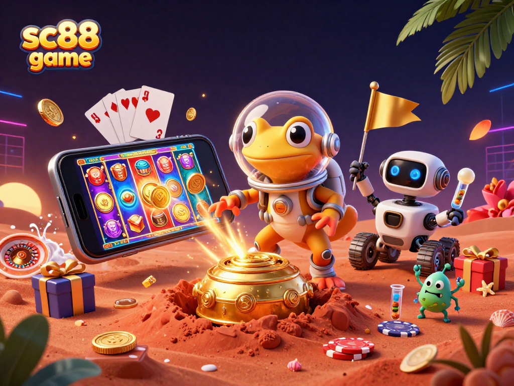 Engage with the sc88 game in an exciting 3D Martian casino adventure with vibrant slot visuals.