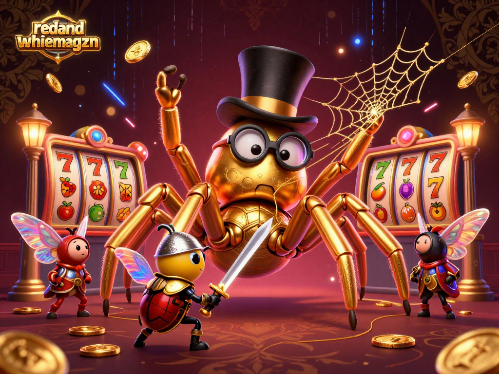 Experience exhilarating gameplay vibes with redandwhitemagzn as golden tarantula and beetle knight bring slots to life.